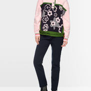 Trekking jumper with stand-up collar