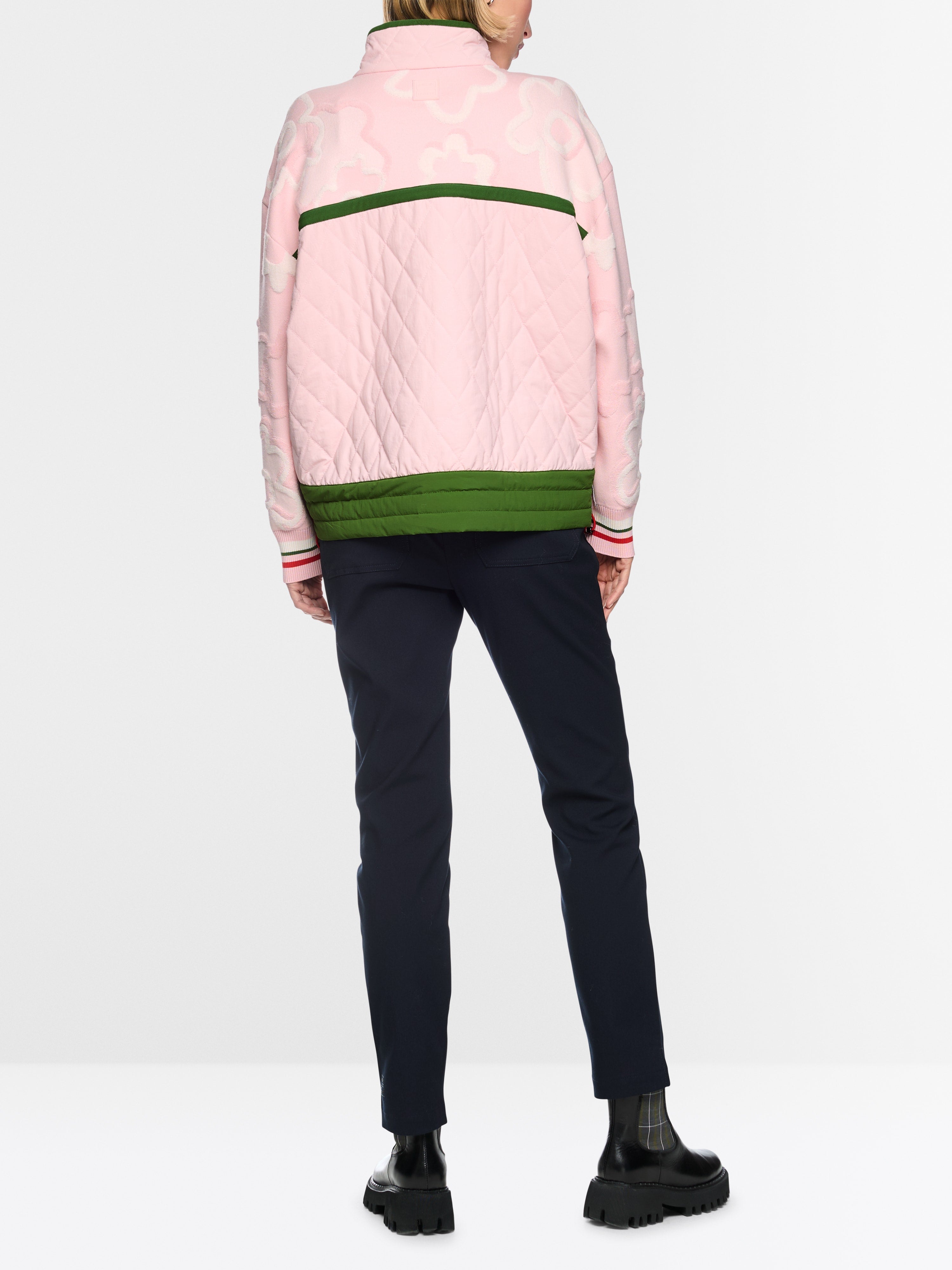 Trekking jumper with stand-up collar