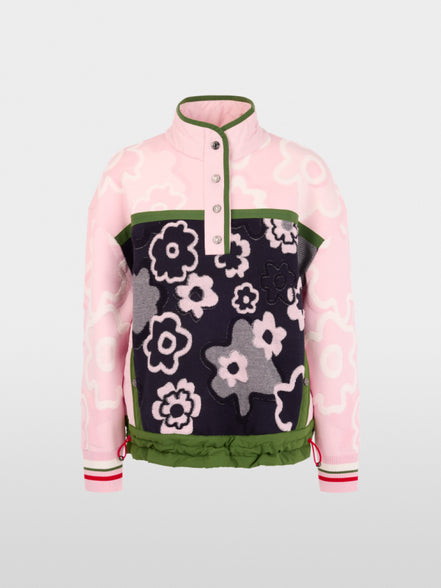 Trekking jumper with stand-up collar