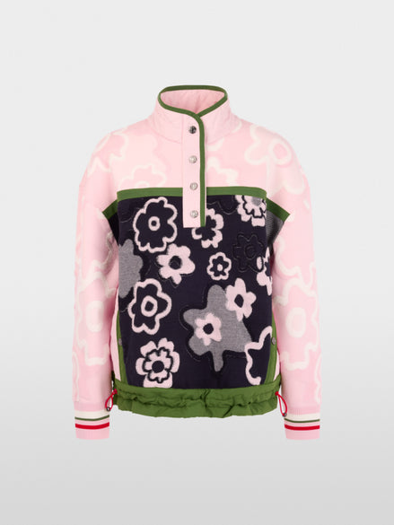 Trekking jumper with stand-up collar