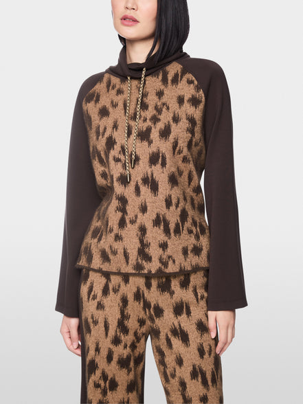 ‘Knitted in Germany’ leo print jumper