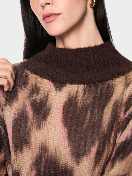 ‘Knitted in Germany’ leo print jumper