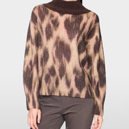 ‘Knitted in Germany’ leo print jumper