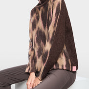 ‘Knitted in Germany’ leo print jumper