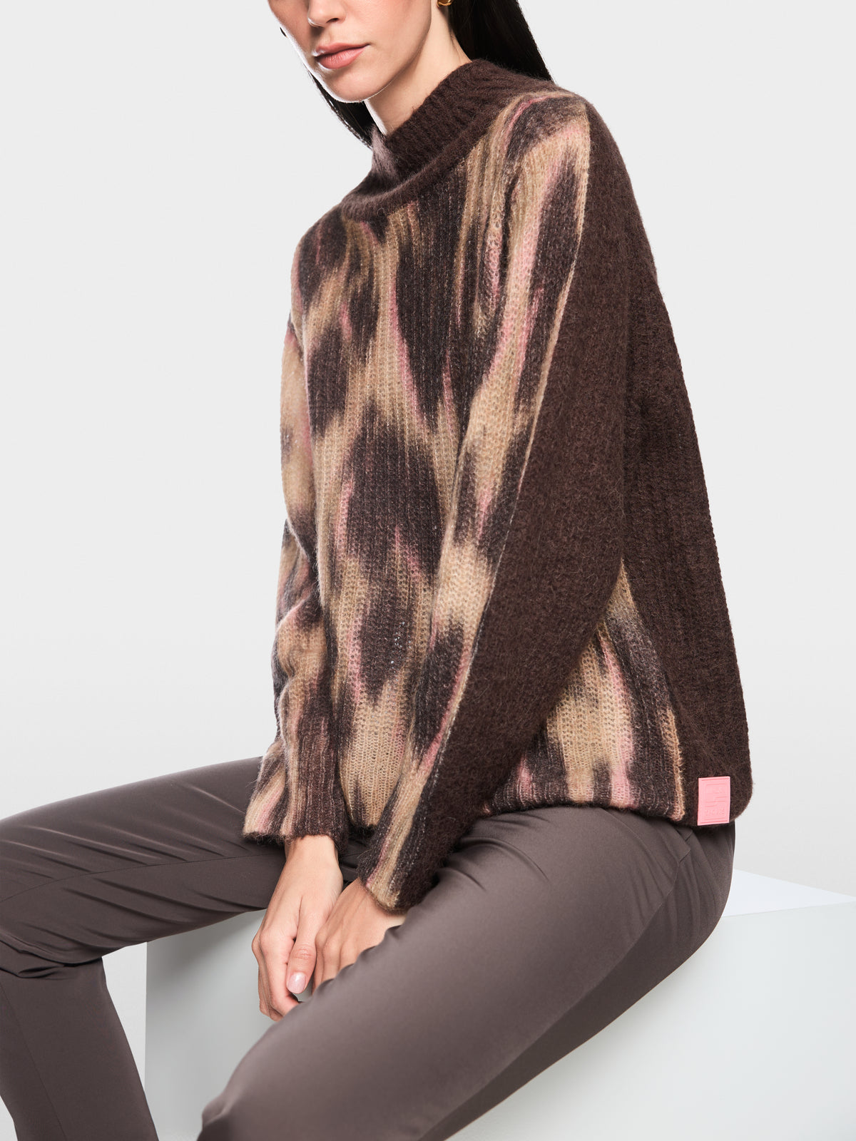 ‘Knitted in Germany’ leo print jumper