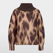 ‘Knitted in Germany’ leo print jumper