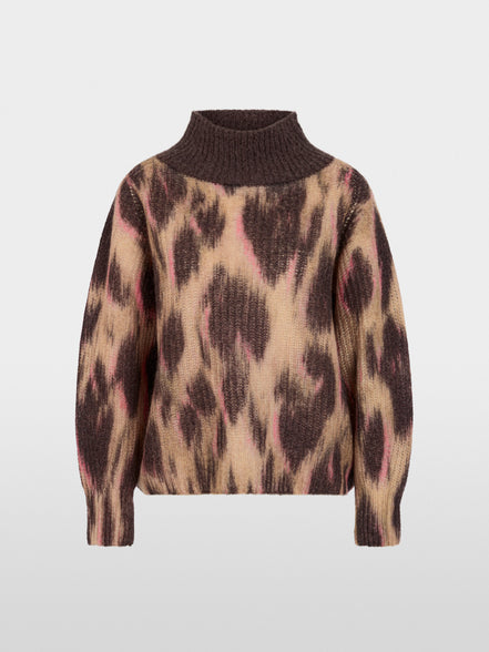 ‘Knitted in Germany’ leo print jumper