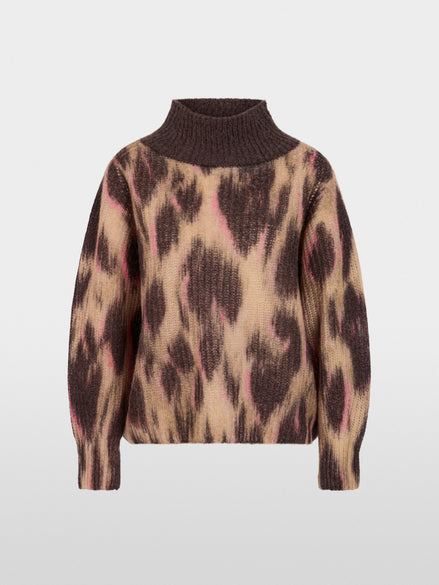 ‘Knitted in Germany’ leo print jumper