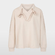 Oversized sweatshirt with hotfix stones