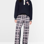 Sweatshirt with polo collar
