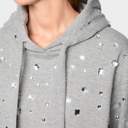 Hoodie with rhinestones
