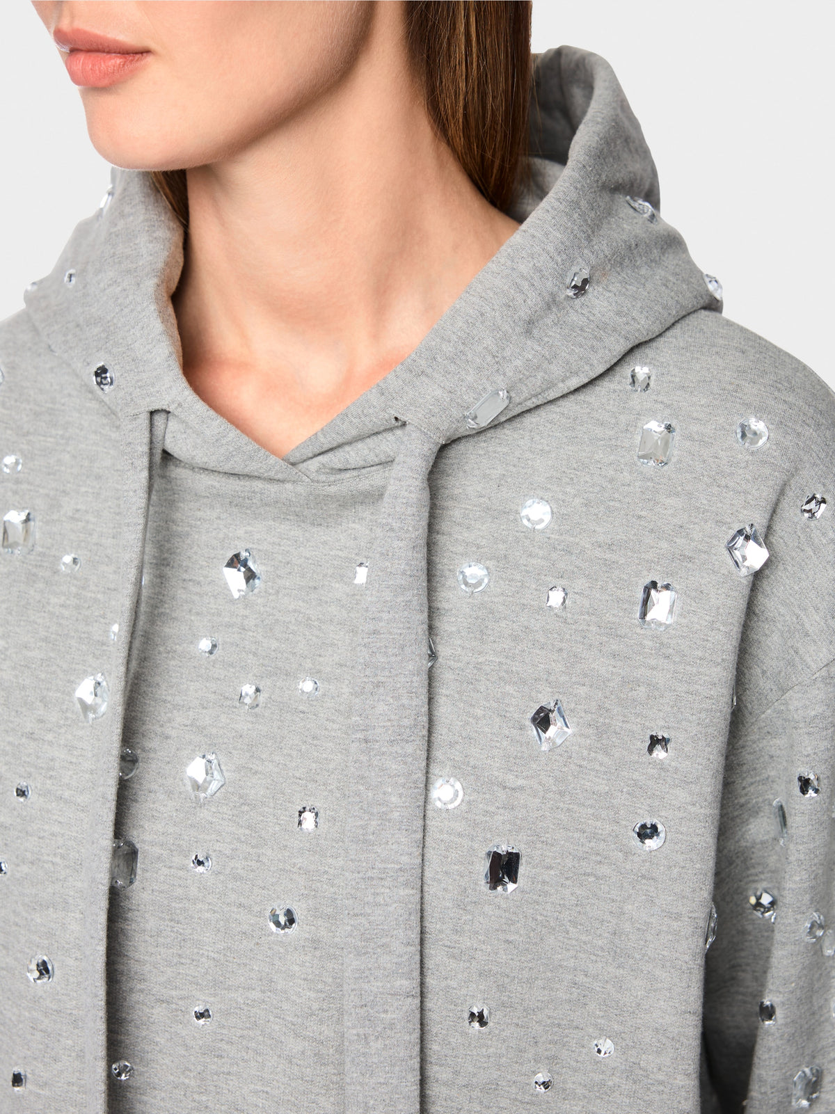 Hoodie with rhinestones