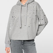 Hoodie with rhinestones