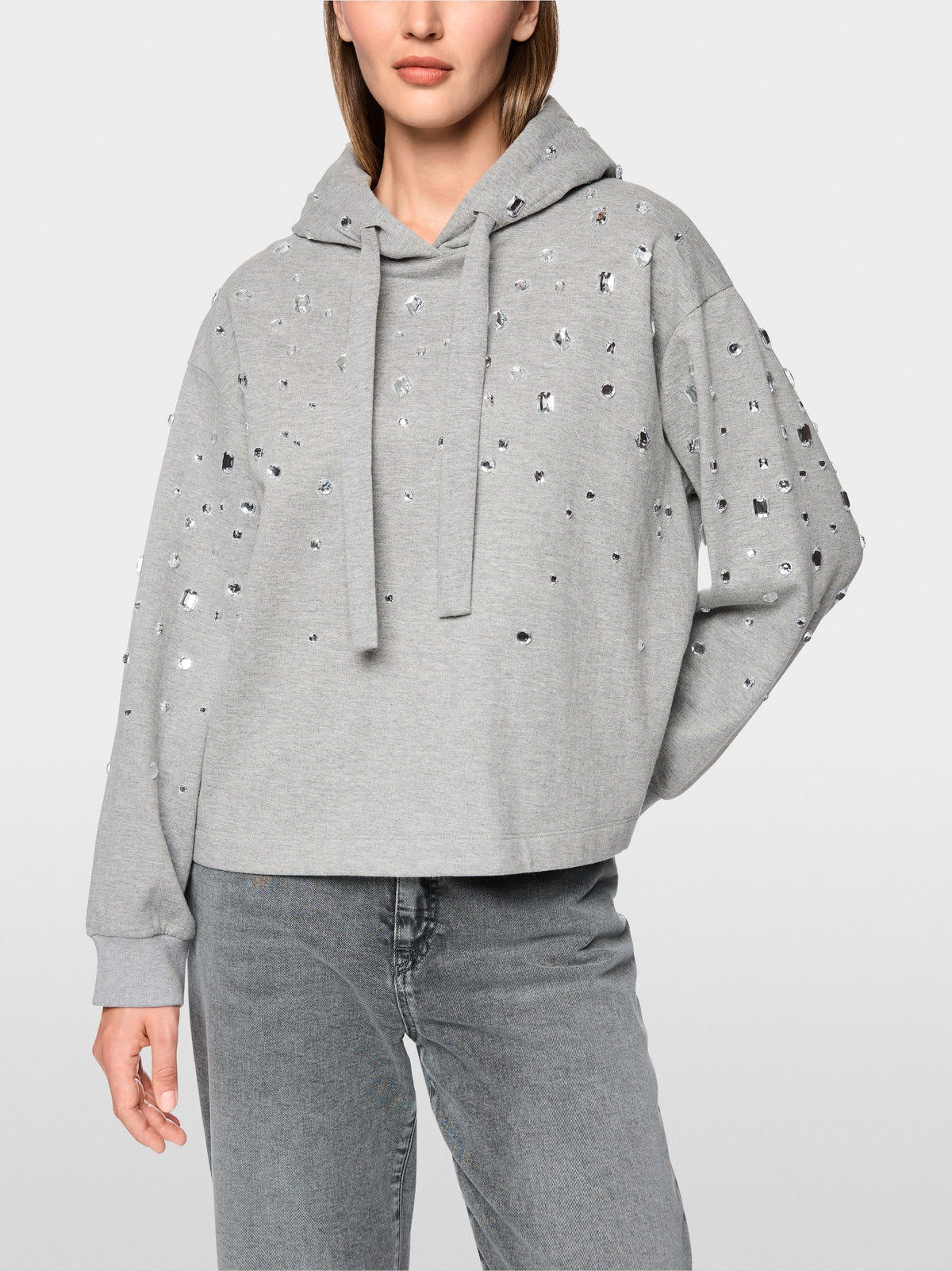 Hoodie with rhinestones