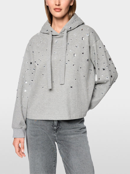 Hoodie with rhinestones