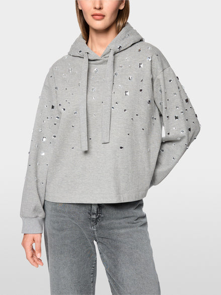 Hoodie with rhinestones