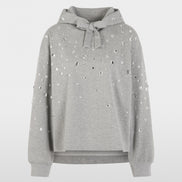 Hoodie with rhinestones