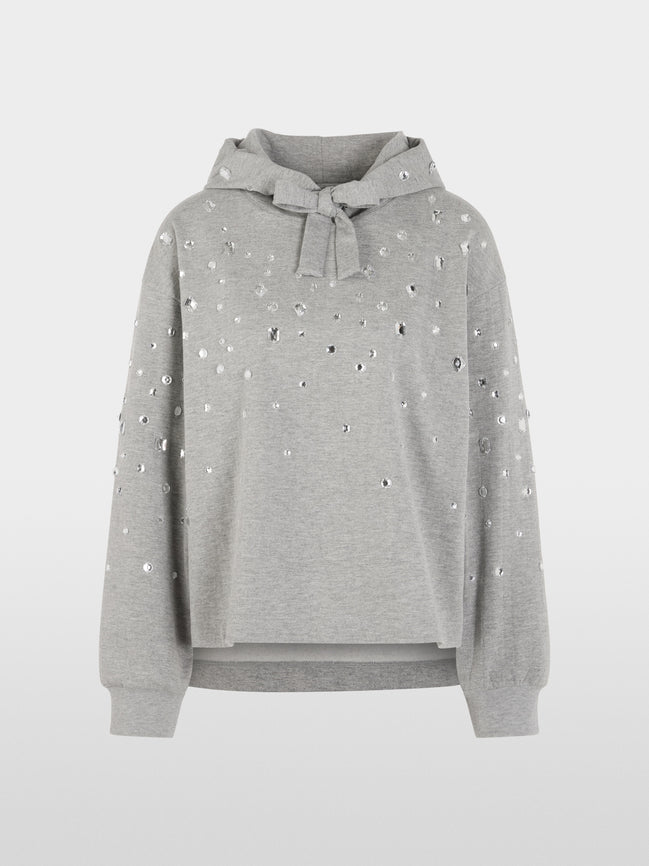Hoodie with rhinestones