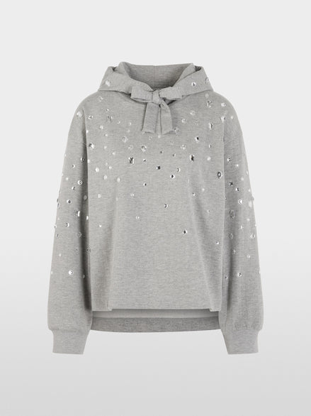 Hoodie with rhinestones