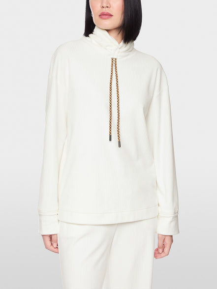 Roll neck velour jumper