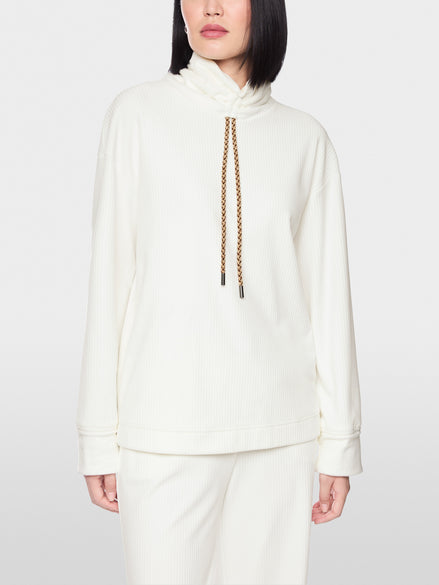 Roll neck velour jumper