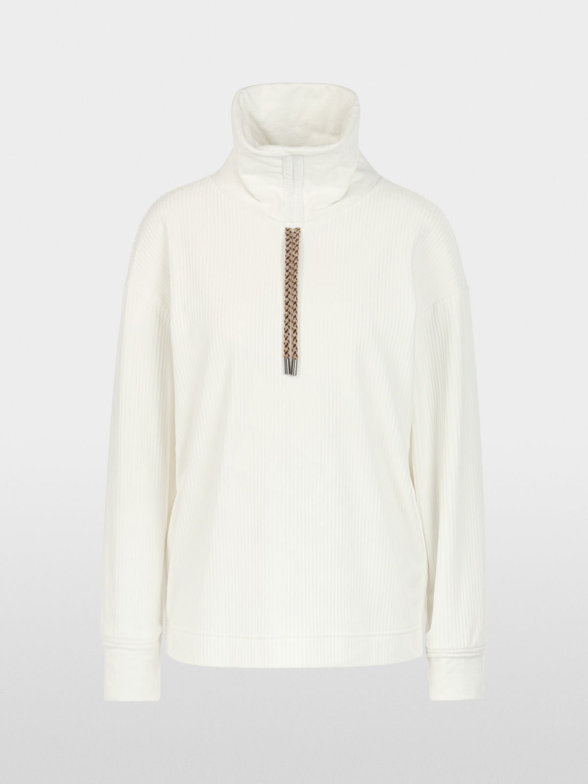 Roll neck velour jumper