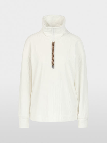 Roll neck velour jumper