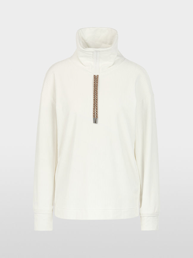 Roll neck velour jumper