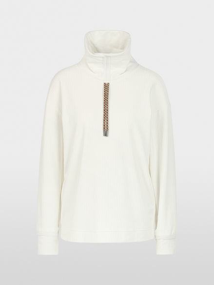 Roll neck velour jumper