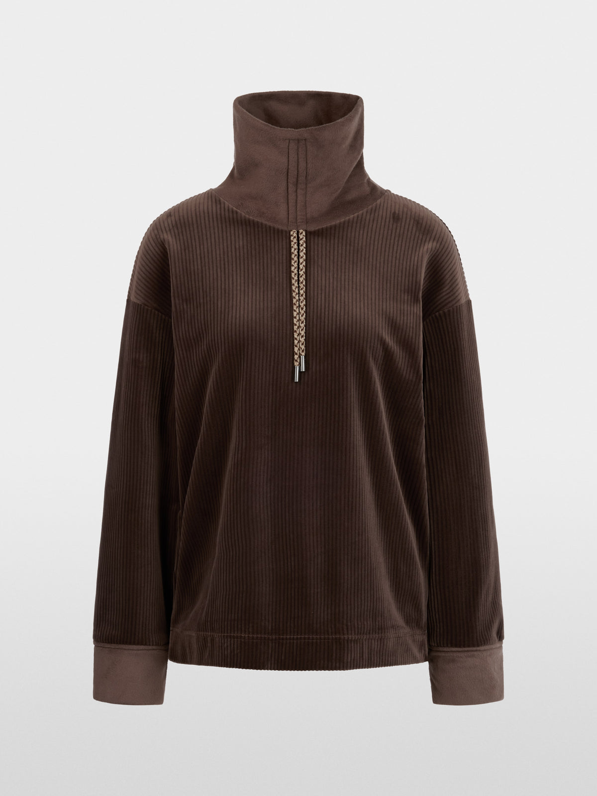 Roll neck velour jumper