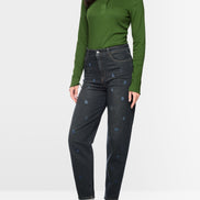 Long-sleeved shirt with stand-up collar