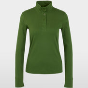 Long-sleeved shirt with stand-up collar