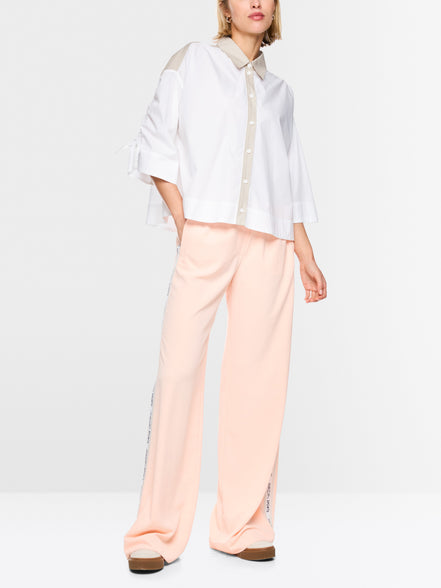 Cotton blouse with contrasting details