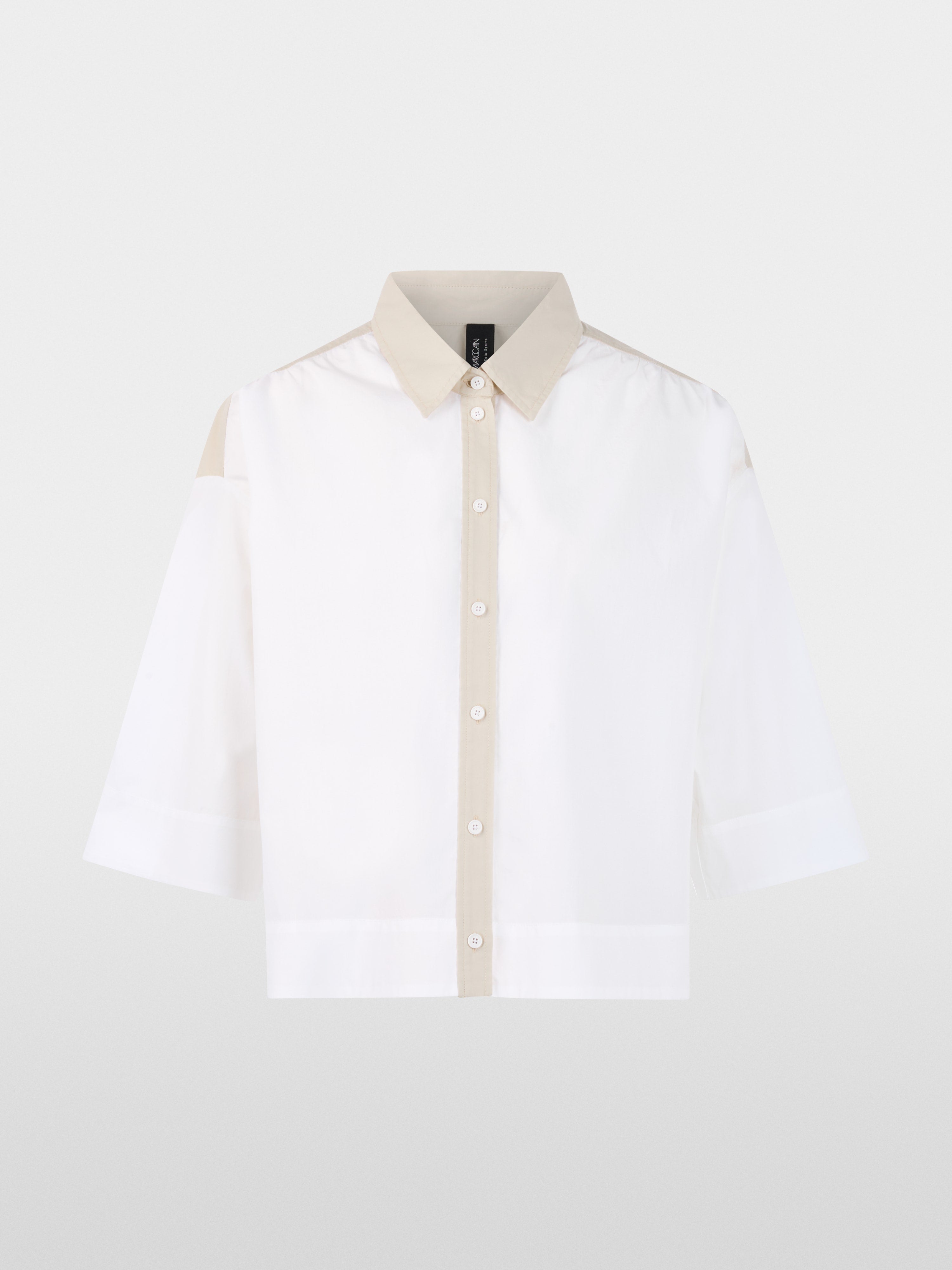 Cotton blouse with contrasting details