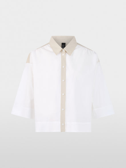 Cotton blouse with contrasting details