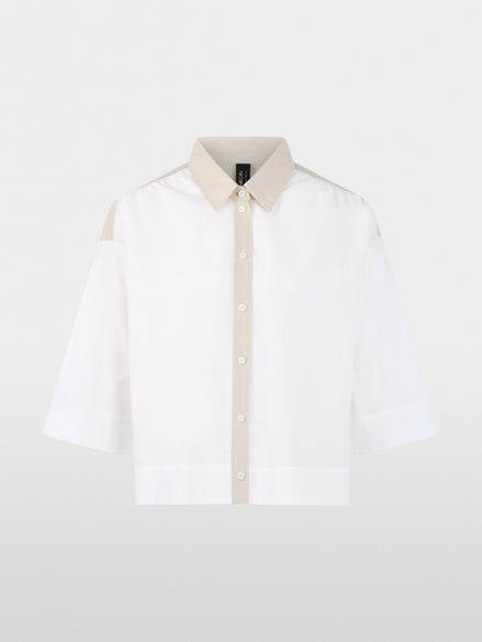 Cotton blouse with contrasting details