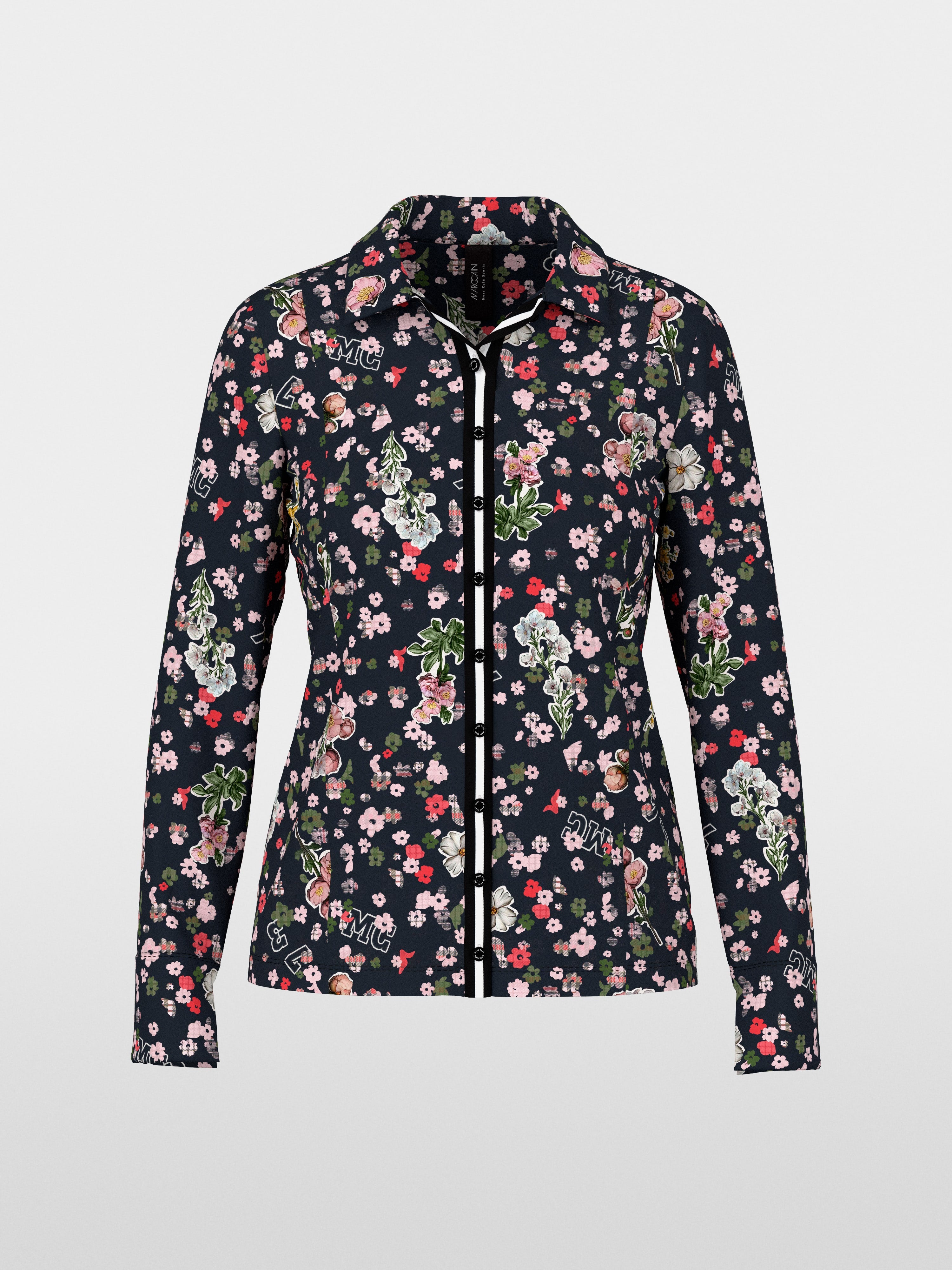 Blouse with all-over print