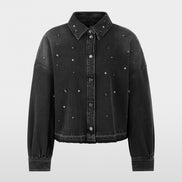 Denim shirt with gemstones