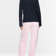 Ribbed texture polo shirt with stripes