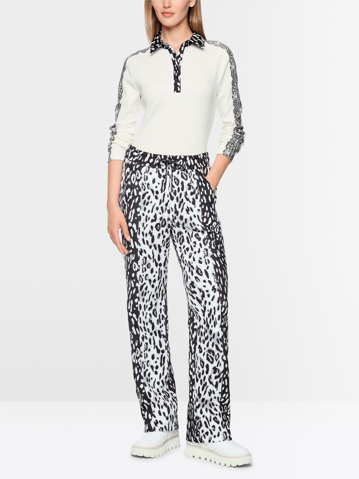 Long-sleeved polo shirt