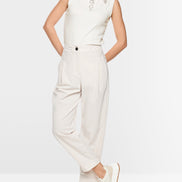 Ribbed top with chain logo print