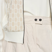 Calf-length skirt with shimmer effect