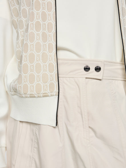 Calf-length skirt with shimmer effect