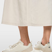 Calf-length skirt with shimmer effect