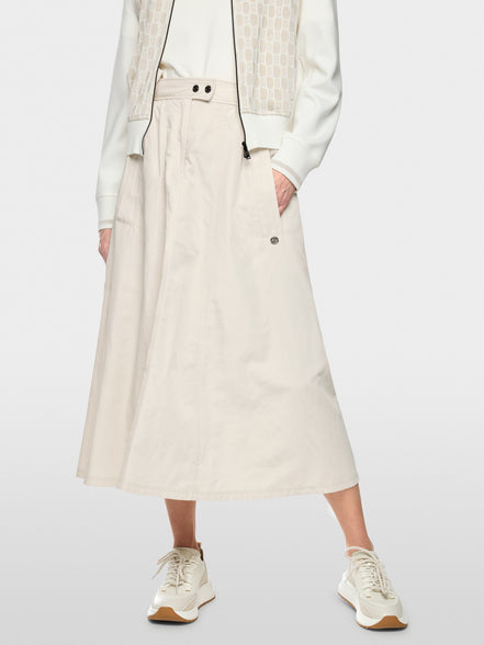 Calf-length skirt with shimmer effect