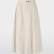 Calf-length skirt with shimmer effect