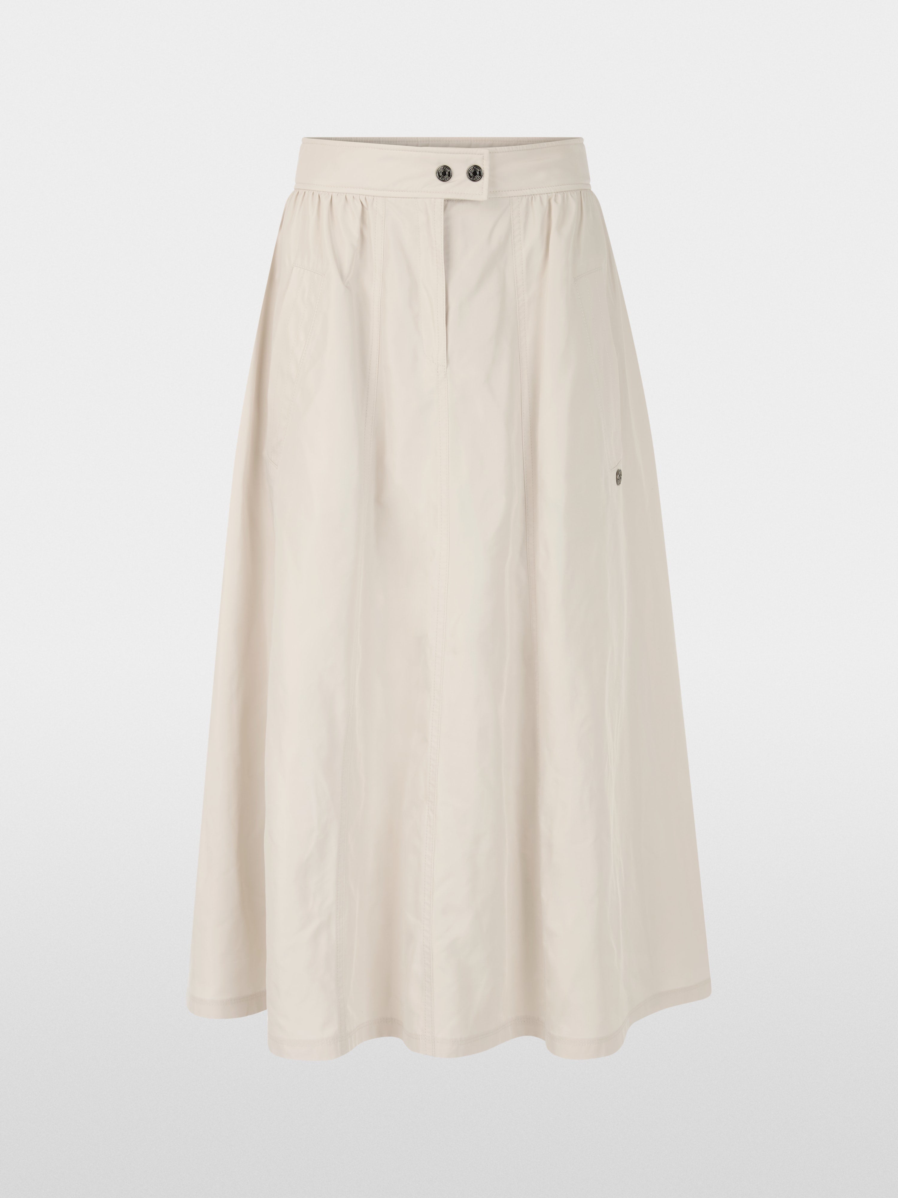 Calf-length skirt with shimmer effect