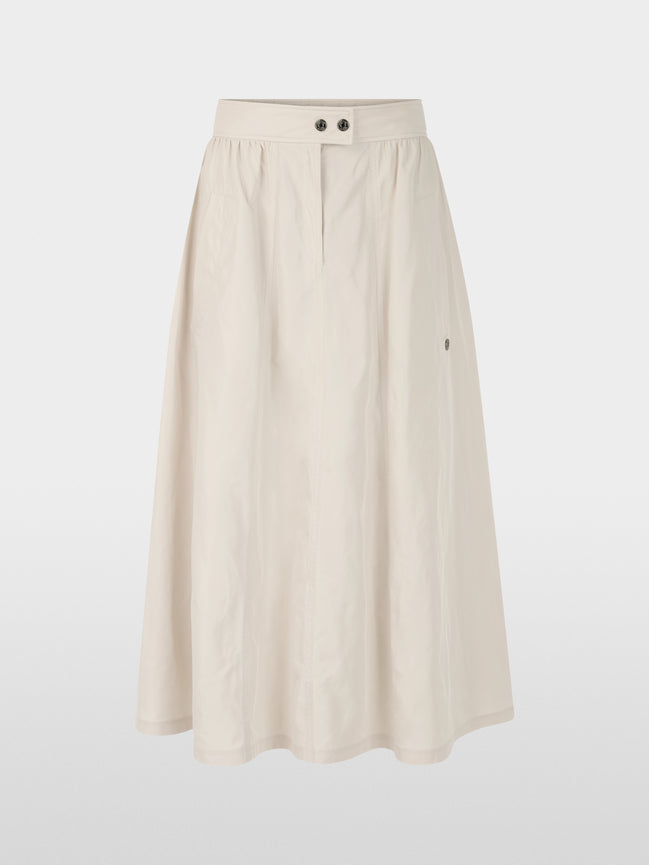 Calf-length skirt with shimmer effect
