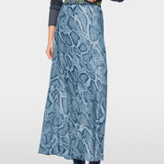 Midi skirt with animal print