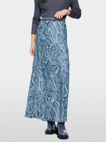 Midi skirt with animal print